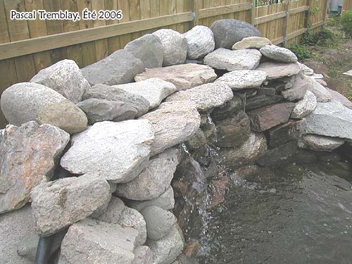 Cascade d'eau pour jardin aquatique - Fabriquer une cascade de bassin - Filtre mcanique pour bassin