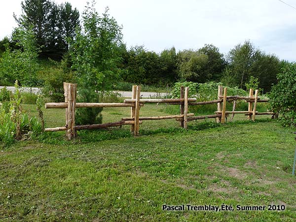 Une Clôture en perches de cèdre - Idée Design de clôture - Modèle de clôture
